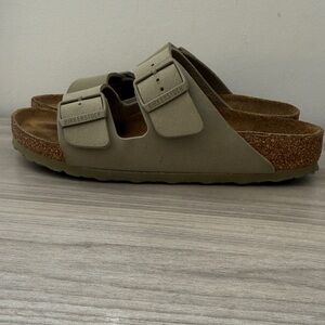 Birkenstock Two-Strap Sandals in Olive Taupe